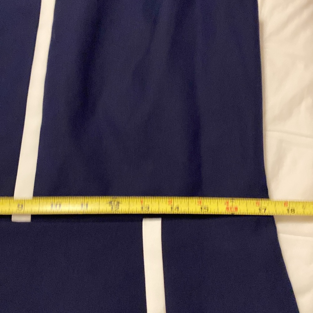 NWT Brooks Brothers Red Fleece navy & white belted sleeveless sheath dress - Picture 6 of 11